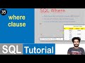 #35 where clause in SQL | SQL Tutorial