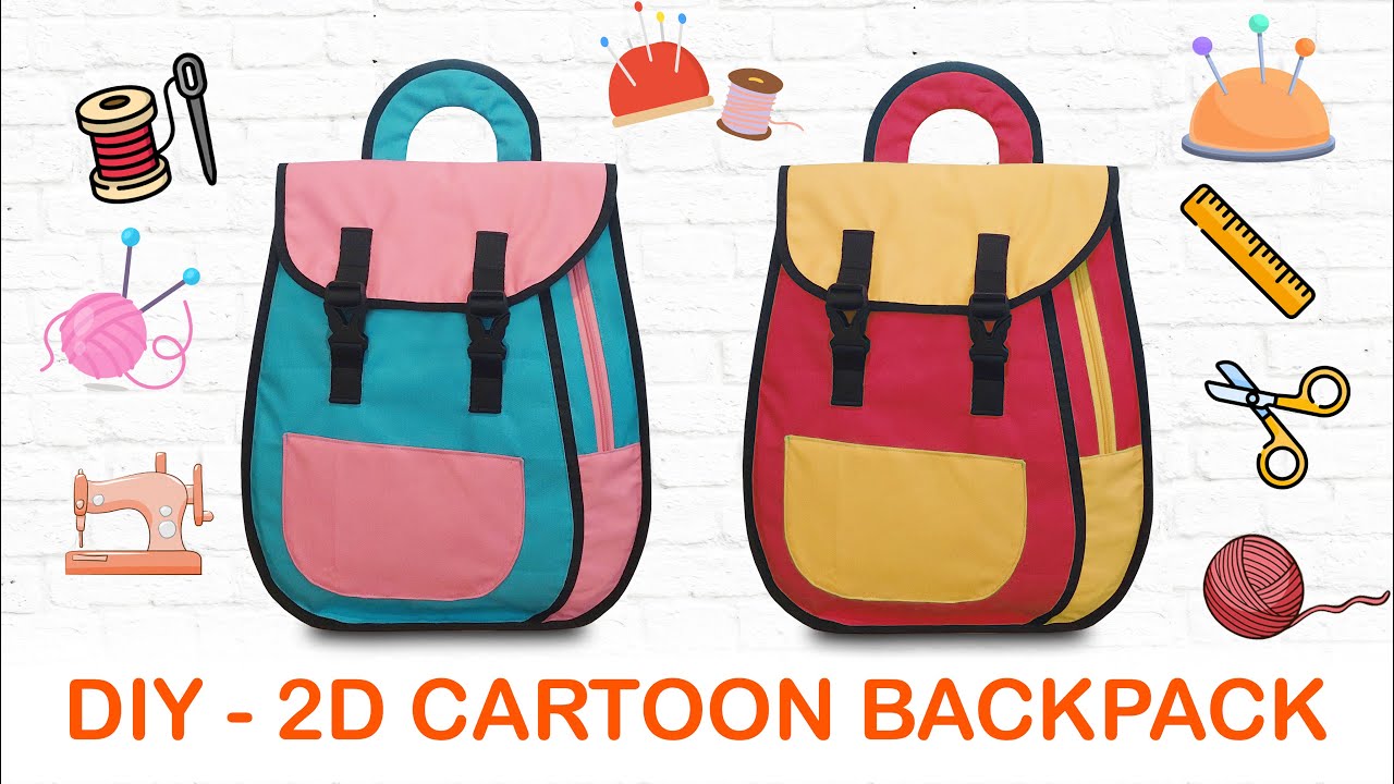 Diy 2d Cartoon Backpack How To Make Rucksack Tutorial Cara