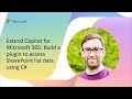 Extend Copilot for Microsoft 365 - Build a plugin for SharePoint list data with C#