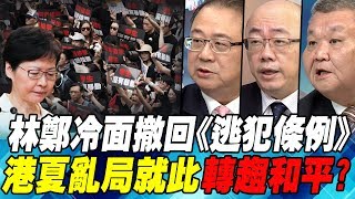 林鄭冷面撤回《逃犯條例》 港夏亂局就此轉趨和平?｜寰宇全視界20190907-4