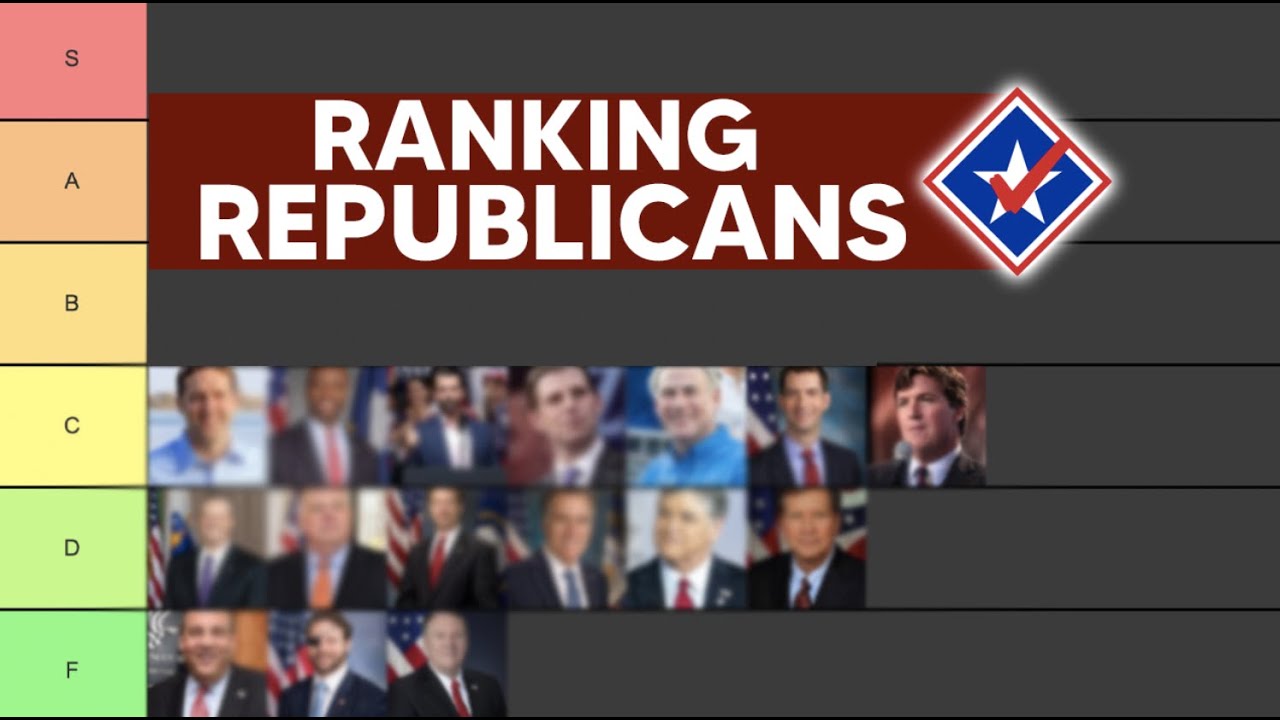 My Tier List For The 2024 Republican Presidential Primary (UPDATED ...