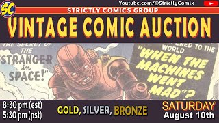 VINTAGE COMIC AUCTION: LIVE Comic Book Auction Saturday 8/10/24 8:35 est / 5:35 pst