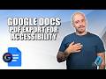 Exploring NEW Google Docs to PDF Export Accessibility