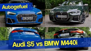 2021 BMW 4-Series vs Audi A5 as M440i Convertible and Audi S5 Cabriolet DRIVING REVIEW