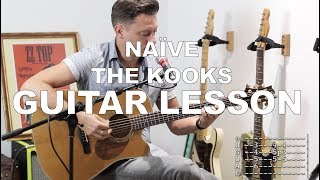 The Kooks - Naive - Vocal and acoustic guitar cover (tabs + tuto)