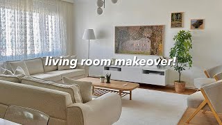 aesthetic & cozy living room makeover 🛋✨ | pinterest style inspired!