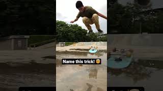 The water slip flip! 😅 your turn! #skateboarding #skate #shortsyoutube