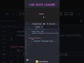 Three Dots Loader Animation pure CSS | Pure Css Dot Loader Animation Using HTML And CSS | CodeMinds