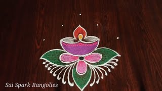 deepavali festival kolangal (5*1) | diwali deepam rangoli | trendy kolangal @saisparkrangolies