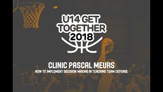 Clinic Pascal Meurs tijdens U14 Get Together 2018