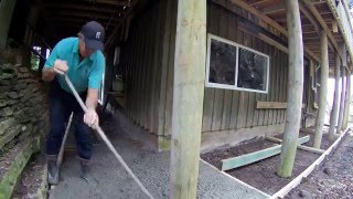 Concrete path laying - timelapse