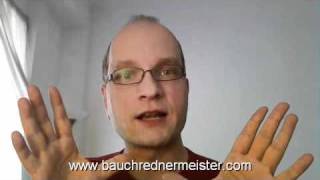 Bauchredner Kurs 11. Ventriloquism Course 11. Secret of V sound.