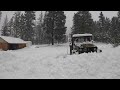 Old deuce and a half army truck plowing snow