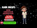 4k Cartoon rain Green Screen Video Editing | Vfx | Animation