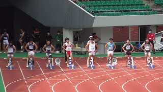 成年男子　１００ｍ　準決勝　２組　長崎県国体予選　トランス・コスモススタジアム長崎　２０２２０７１７