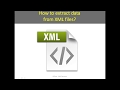 How to extract data from XML files