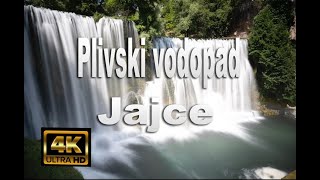 Plivski vodopad u Jajcu 4K 🇧🇦