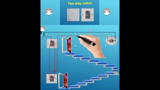 Two way  switch wring diagram -3 Way Switches Explained- 3way switch-Staircase Wiring Connection