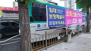 (17-1001) KD 명진여객 21번 대우 BS106L 로얄시티 2세대 마이너체인지 후기형 디젤 Common Rail Diesel Turbo EURO V 의정부역 발차 엔진음