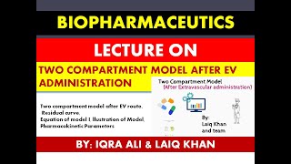 BIOPHARMACEUTICS - VIDEO LECTURE: Two compartment model after EV route