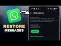How To Restore WhatsApp Messages On Android in SECONDS!
