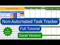 Non-Automated Task Tracker in Excel that follows the Automated Flow (No Macros Needed)