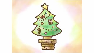 【イラストメイキング】クリスマスツリー(イラストACにてダウンロード可能）