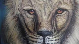 Tutorial #LION #PORTRAIT - A Realistic   #Acrylicpainting