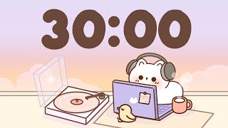 30 Minute Timer 🐱 Study Timer for Classroom Focus