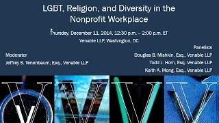 LGBT, Religion, and Diversity in the Nonprofit Workplace - December 11, 2014