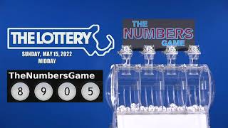 Midday Numbers Game Drawing: Sunday, May 15,2022