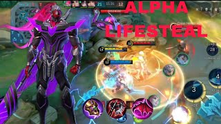 MLBB Alpha Ultimate Gameplay:GLOBAL TOP PLAYER ALPHA Build \u0026 Emblem #mobilelegends #mlbb