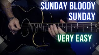 Sunday Bloody Sunday - U2 | Easy Guitar Lesson Tutorial with Chords/Tabs and Lyrics