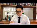 Exemption clauses