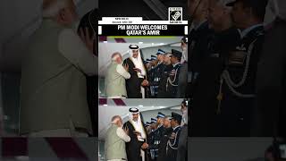 PM Modi welcomes Qatar Amir at IGI Airport as latter lands in India for a two-day visit