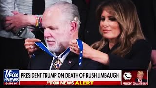Trump Delivers Bizarre, Self-Centered Eulogy for Rush Limbaugh