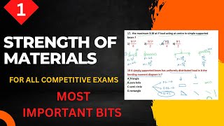 Strength of Materials MCQs |Part 1 ,#Tspsc ae som model question paper