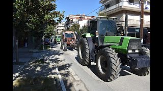 Αλεξάνδρεια: Στον κόμβο Νησελίου μετέφεραν τα τρακτέρ τους οι αγρότες της Αλεξάνδρειας