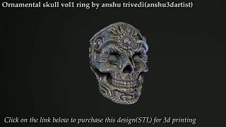 Ornamental skull vol1 by anshu3dartist