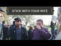 STICK WITH YOUR WIFE UNTIL YOU DIE!? MOHAMMED ALI VS CHRISTIANS.....SPEAKERS CORNER