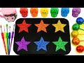 Satisfying Video | How To Make Rainbow Star From Glitter Slime And Lollipop Candy Cutting ASMR