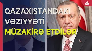 Ərdoğan Tokayevlə Qazaxıstandakı vəziyyəti müzakirə etdi