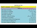 english language lesson for practice keep on