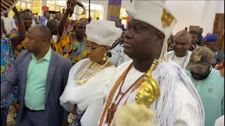 ELEGANT ARRIVAL OF OONI OF IFE TO AYAN AGALU FESTIVAL HOSTED BY OLORI ADERONKE