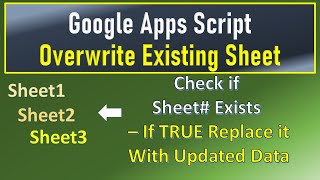 Google Apps Script Overwrite Existing Sheet