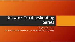Ping sweep explained - Network Troubleshooting Series