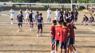 Sainik School Bijapur, Volley Ball, Chl vs Hoy in progress,13 June 2014