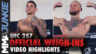 UFC 257: Official weigh-ins video highlights