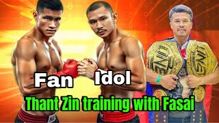 Thant Zin x His idol Superlek FaceTime and Training