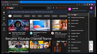 How To change the Name of your YouTube channel in Pc / Laptop| rename youtube ch